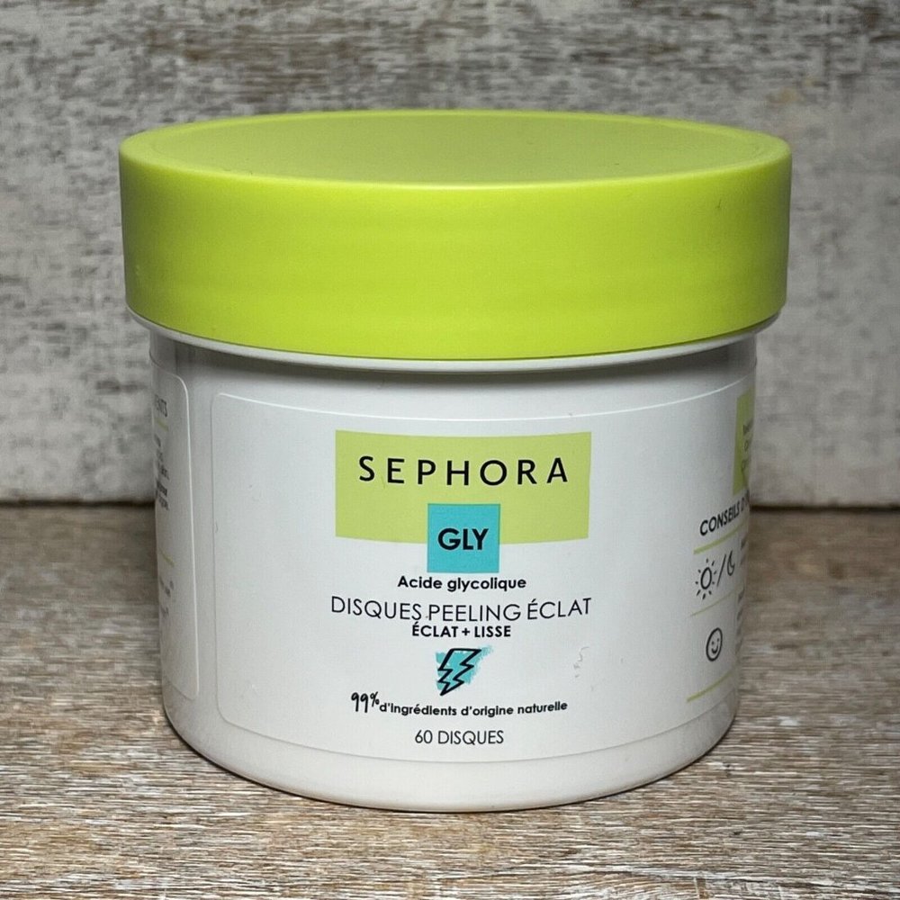 Sephora GLY Glycolic Acid Glow Peel Pads Radiance & Smooth 60 Pads Seale…